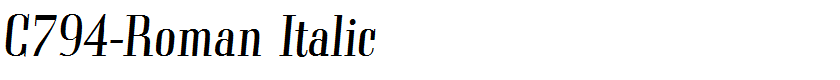 C794-Roman Italic