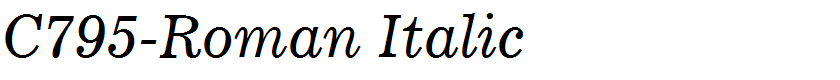 C795-Roman Italic