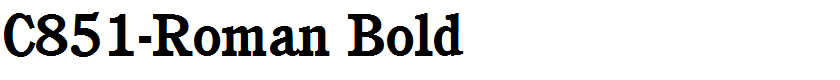 C851-Roman Bold