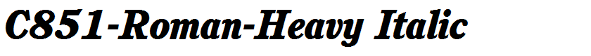 C851-Roman-Heavy Italic