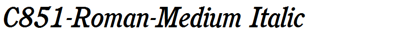 C851-Roman-Medium Italic
