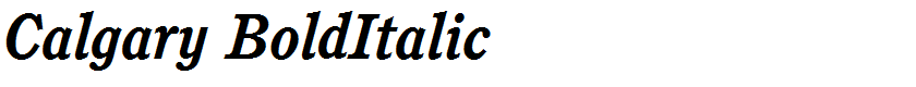 Calgary BoldItalic