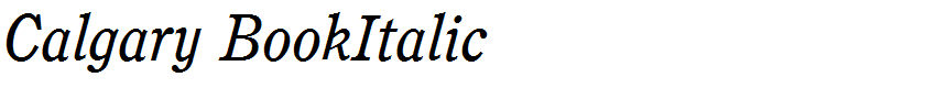 Calgary BookItalic