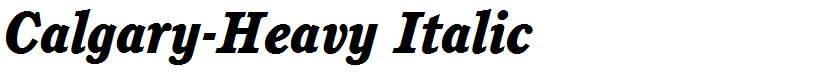 Calgary-Heavy Italic