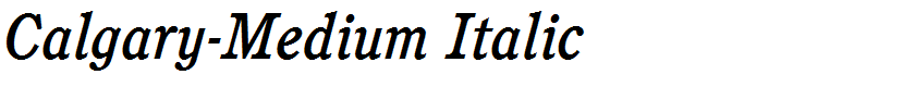 Calgary-Medium Italic