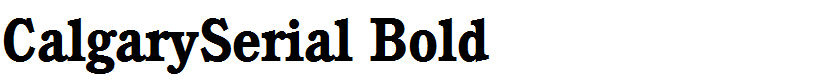 CalgarySerial Bold