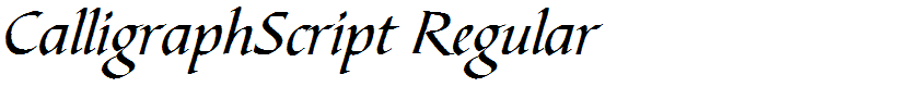 CalligraphScript Regular