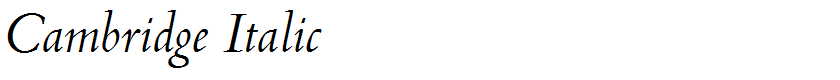 Cambridge Italic