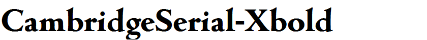 CambridgeSerial-Xbold