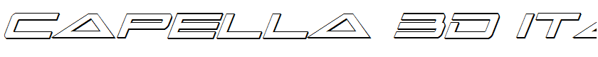 Capella 3D Italic Italic
