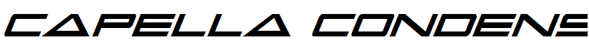 Capella Condensed Italic Condensed Italic