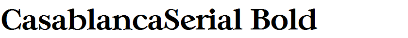 CasablancaSerial Bold