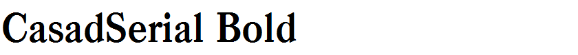 CasadSerial Bold