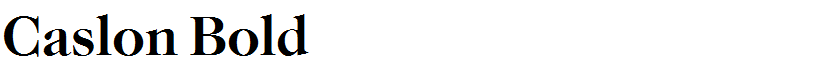 Caslon Bold