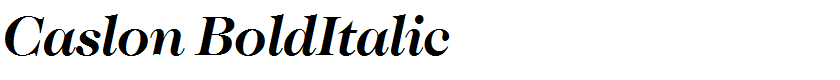 Caslon BoldItalic