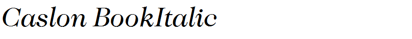 Caslon BookItalic
