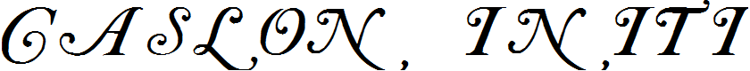 Caslon Initials