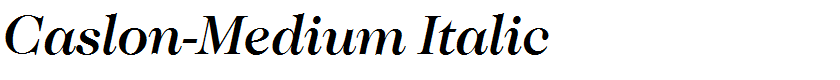 Caslon-Medium Italic