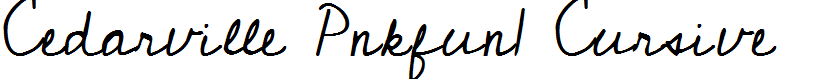 Cedarville Pnkfun1 Cursive