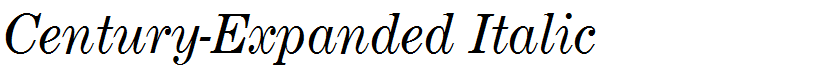 Century-Expanded Italic
