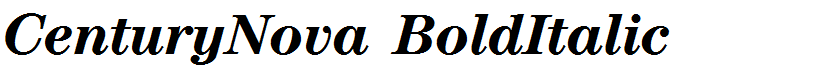 CenturyNova BoldItalic