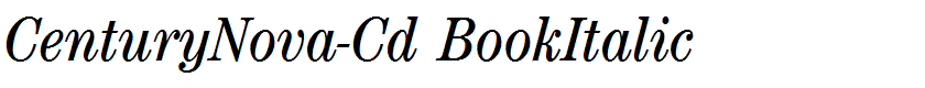 CenturyNova-Cd BookItalic