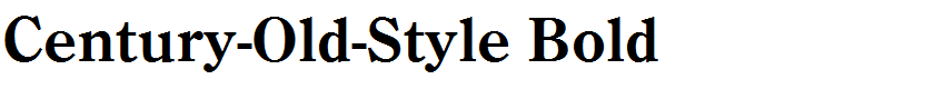 Century-Old-Style Bold