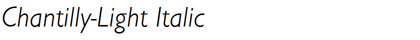 Chantilly-Light Italic