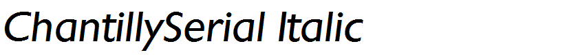 ChantillySerial Italic