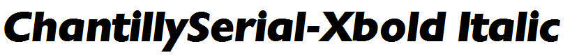 ChantillySerial-Xbold Italic