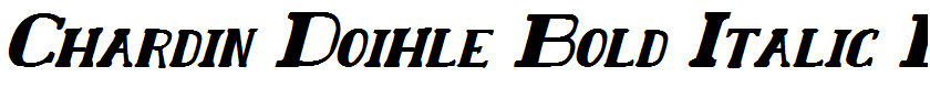 Chardin Doihle Bold Italic Bold Italic