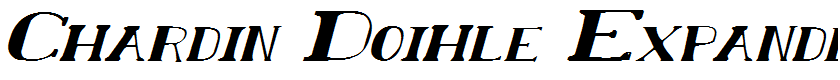 Chardin Doihle Expanded Italic Italic
