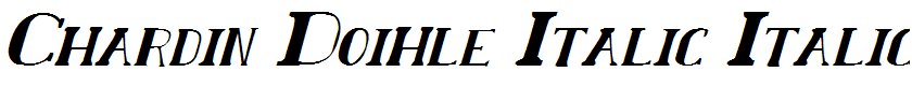 Chardin Doihle Italic Italic