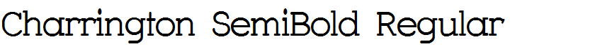 Charrington SemiBold Regular