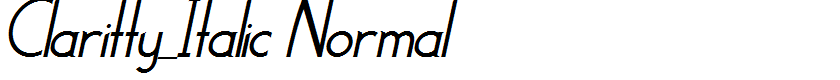 Claritty_Italic Normal