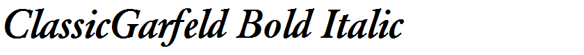 ClassicGarfeld Bold Italic