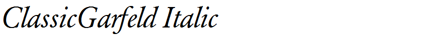 ClassicGarfeld Italic