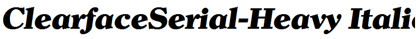 ClearfaceSerial-Heavy Italic