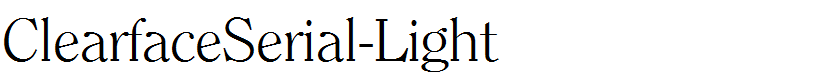 ClearfaceSerial-Light
