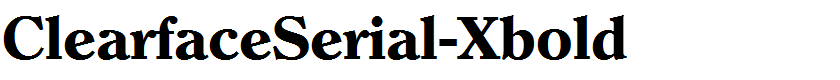 ClearfaceSerial-Xbold
