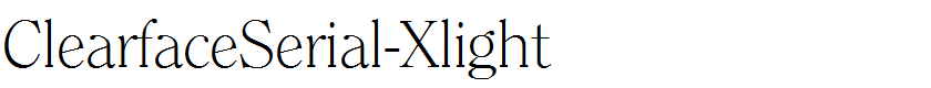 ClearfaceSerial-Xlight