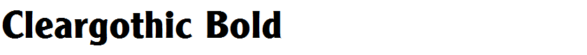 Cleargothic Bold
