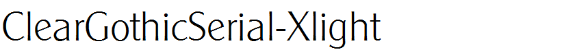 ClearGothicSerial-Xlight
