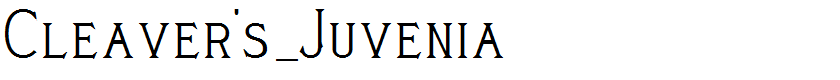 Cleaver's_Juvenia