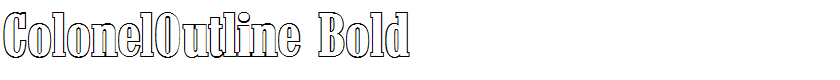 ColonelOutline Bold