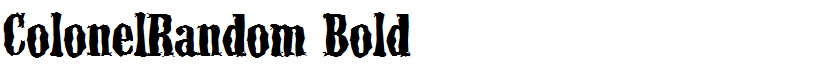 ColonelRandom Bold