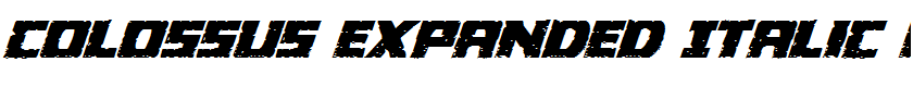 Colossus Expanded Italic Expanded Italic