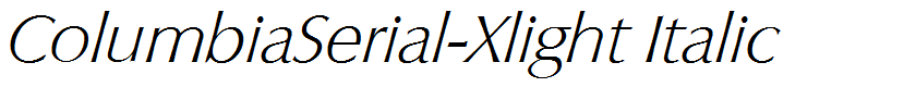 ColumbiaSerial-Xlight Italic