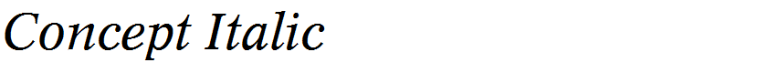 Concept Italic