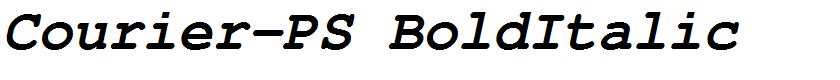 Courier-PS BoldItalic